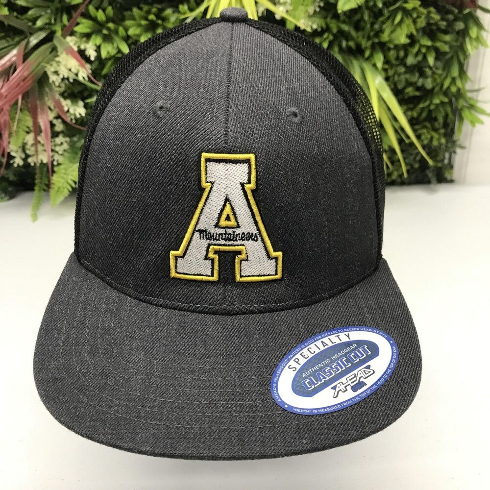Appalachian State Mountaineers Hat Cap Snap Back Mens One Size Gray NCAA Ahead